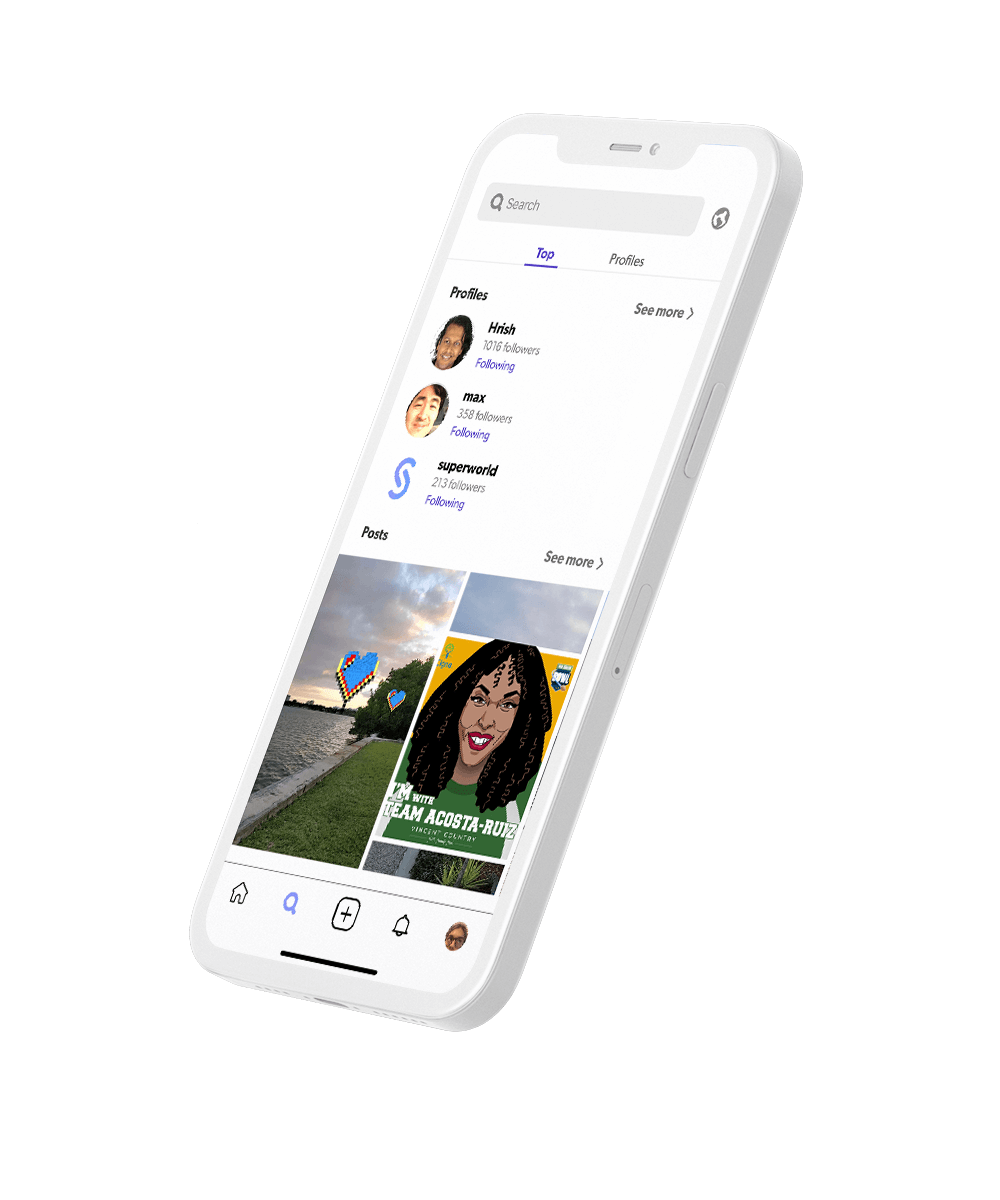 Phone view of AR Content